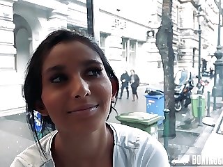 Hot Ria Rodrigez gives an intense blowjob to a stranger